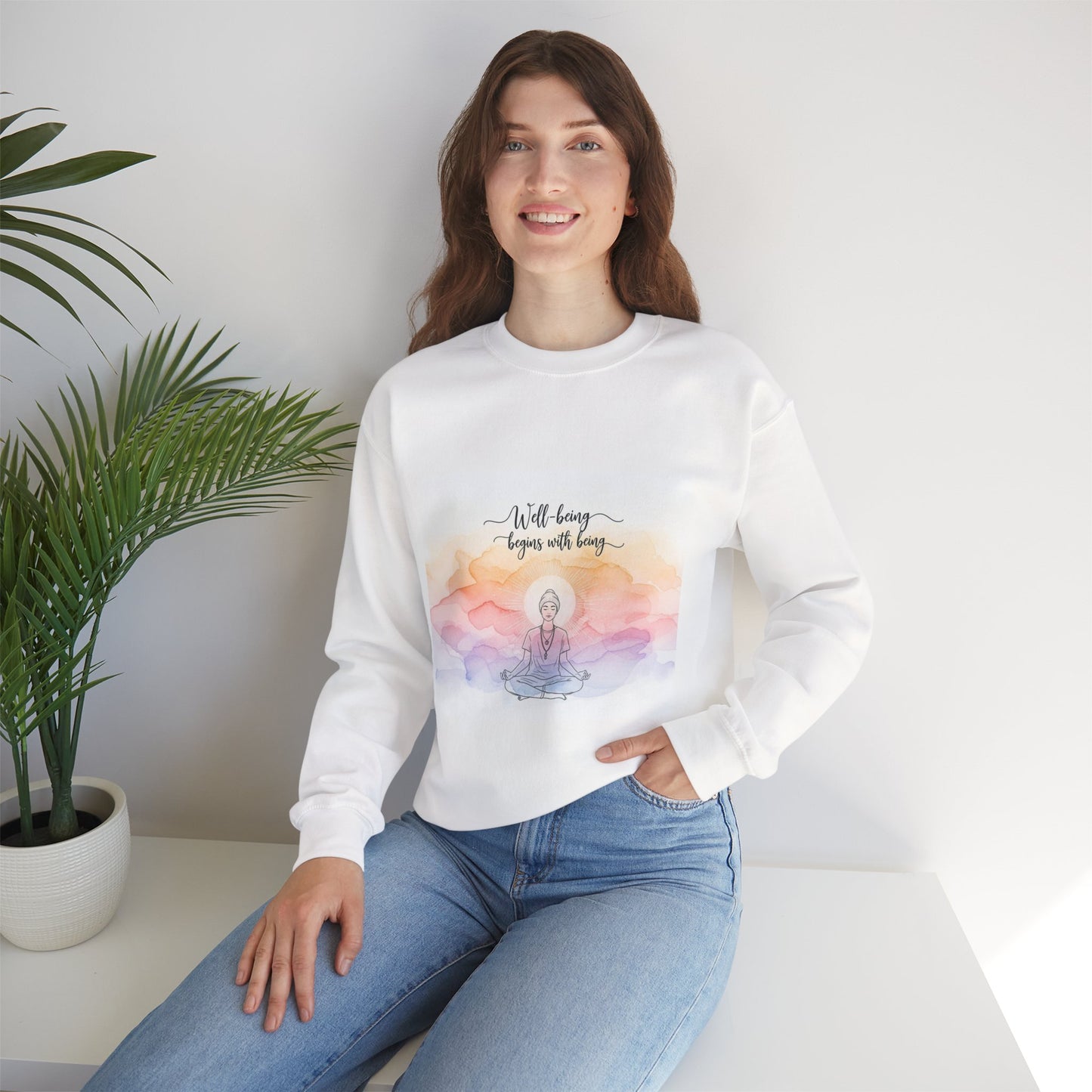 Mindfulness Unisex Sweatshirt - 'Well-being begins with being'