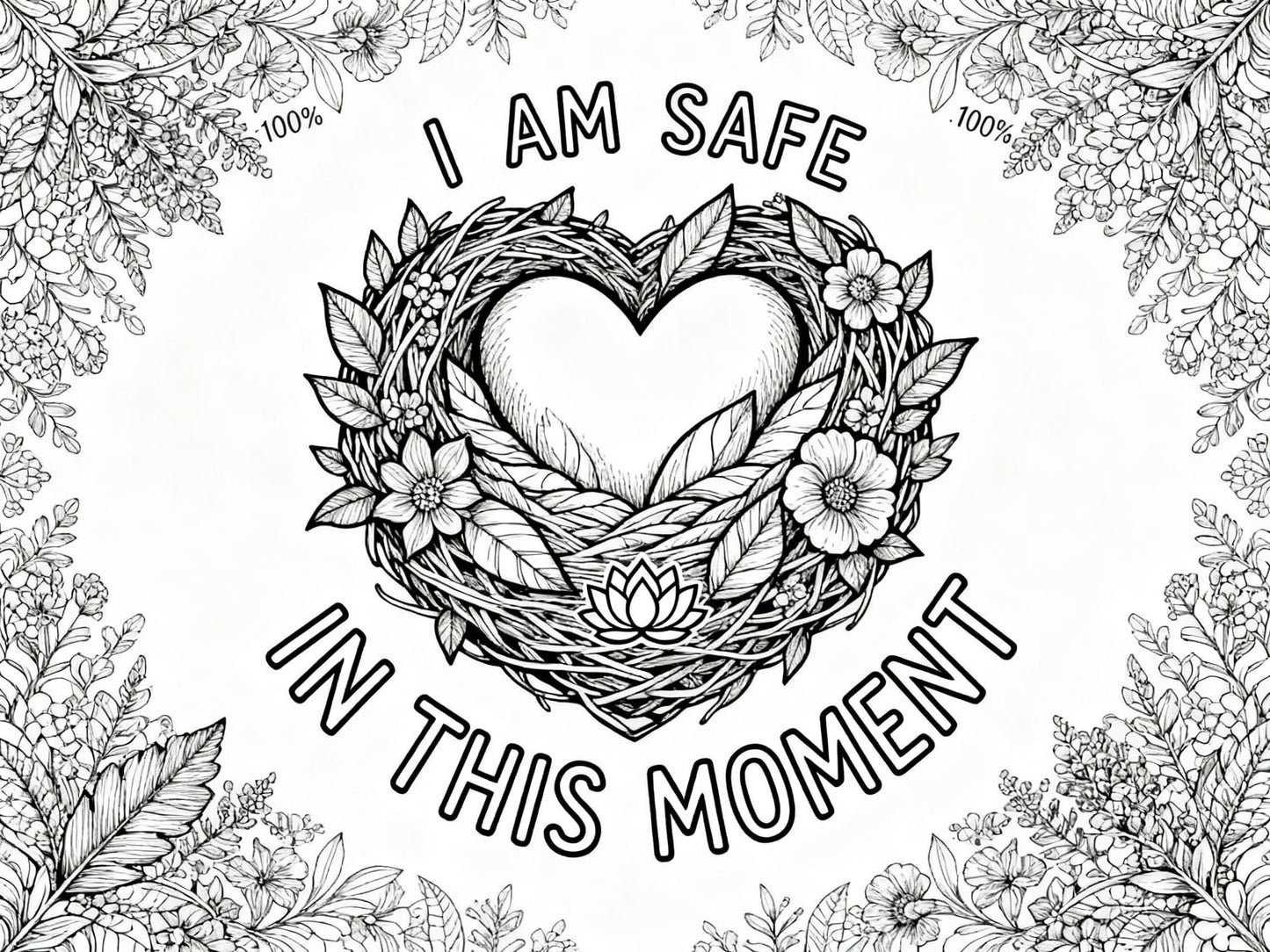 Book2 - Inner Calm - Stress Relief Coloring Book Digital Download