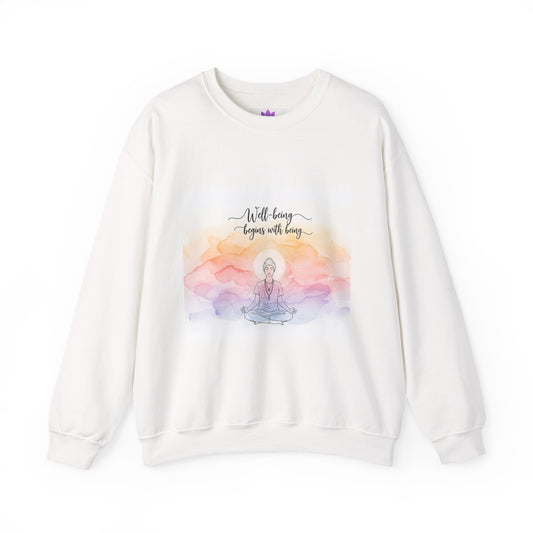 Mindfulness Unisex Sweatshirt - 'Well-being begins with being'