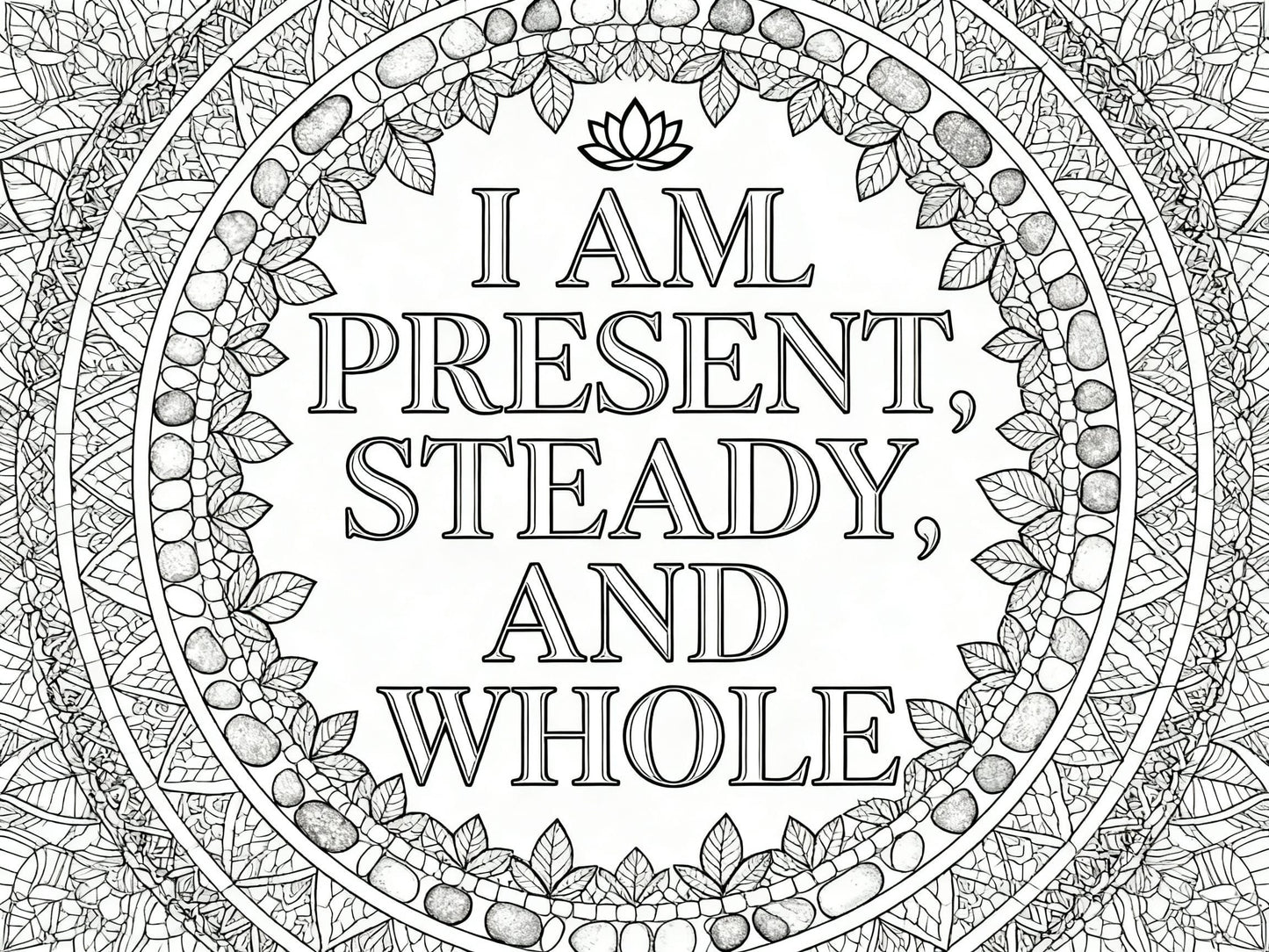 Book2 - Inner Calm - Stress Relief Coloring Book Digital Download