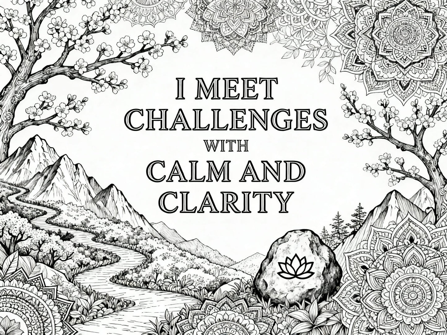 Book2 - Inner Calm - Stress Relief Coloring Book Digital Download