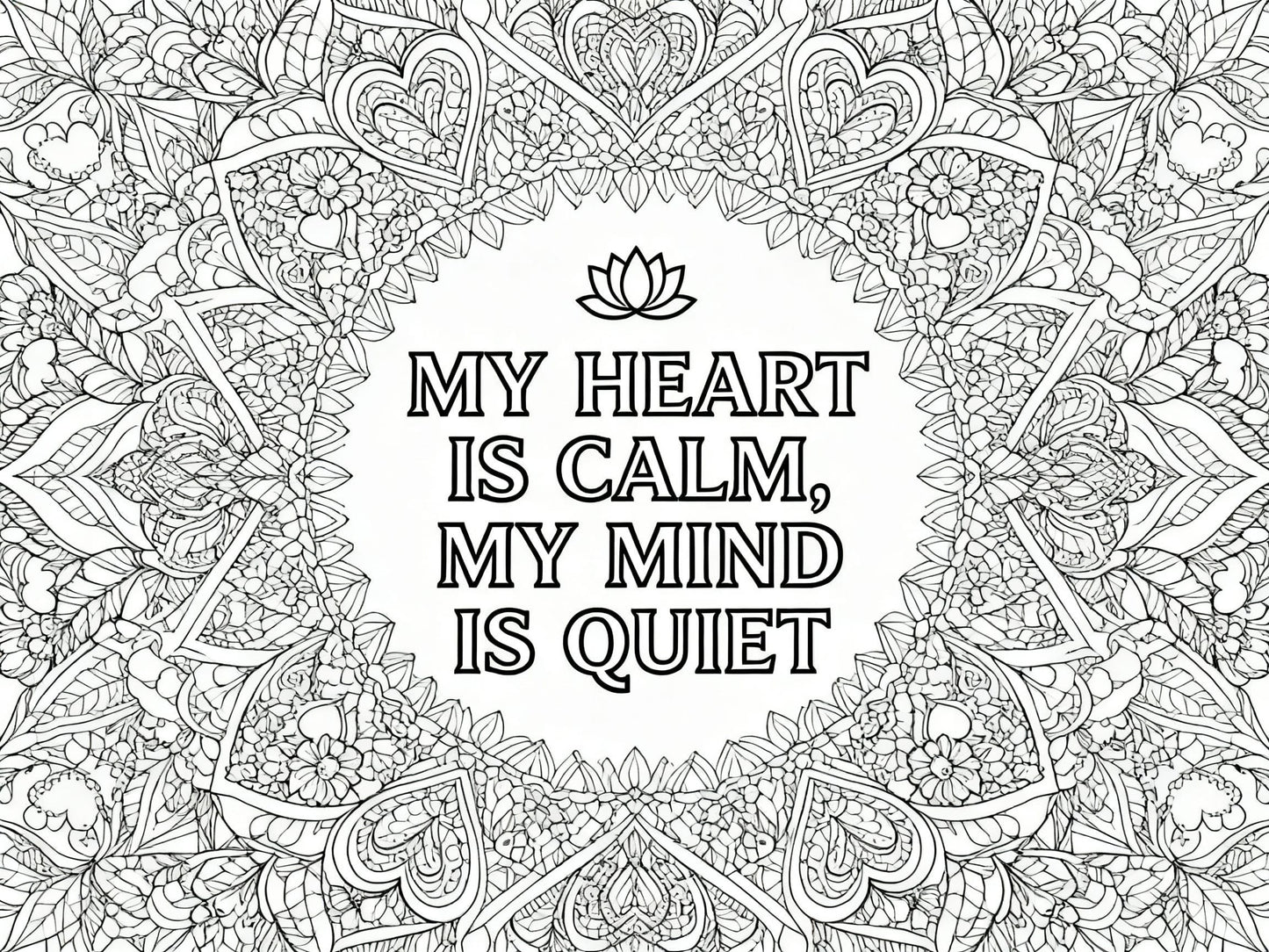 Book2 - Inner Calm - Stress Relief Coloring Book Digital Download